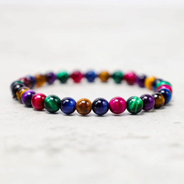 Buddha Stones Verschiedene Tigerauge Vertrauensarmband