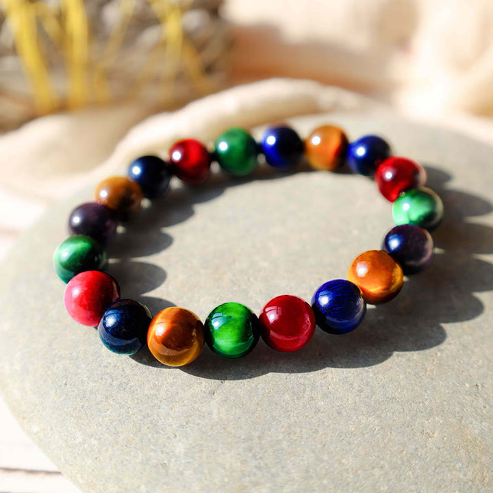 Buddha Stones Verschiedene Tigerauge Vertrauensarmband