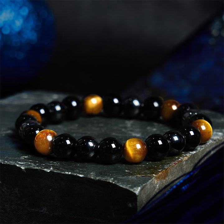 Buddha Stones Verschiedene Tigerauge Vertrauensarmband