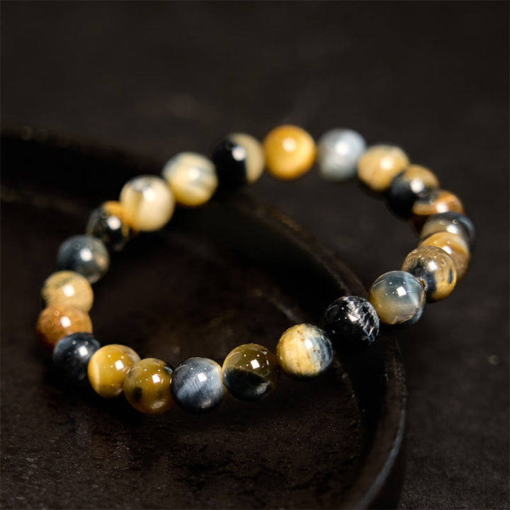 Buddha Stones Verschiedene Tigerauge Vertrauensarmband