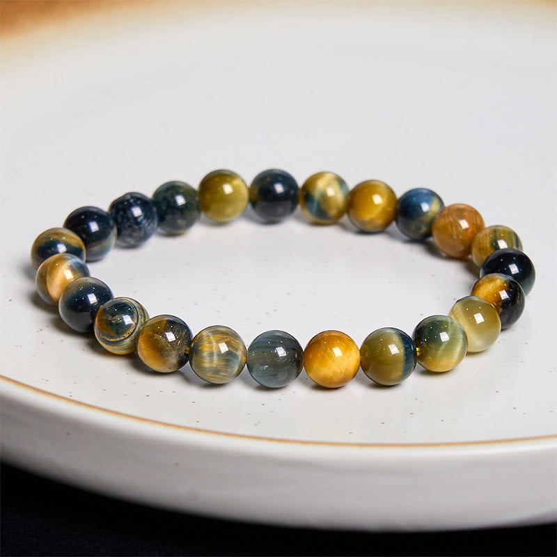 Buddha Stones Verschiedene Tigerauge Vertrauensarmband