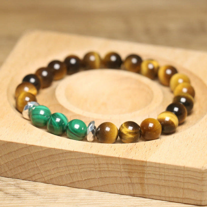 Buddha Stones Verschiedene Tigerauge Vertrauensarmband