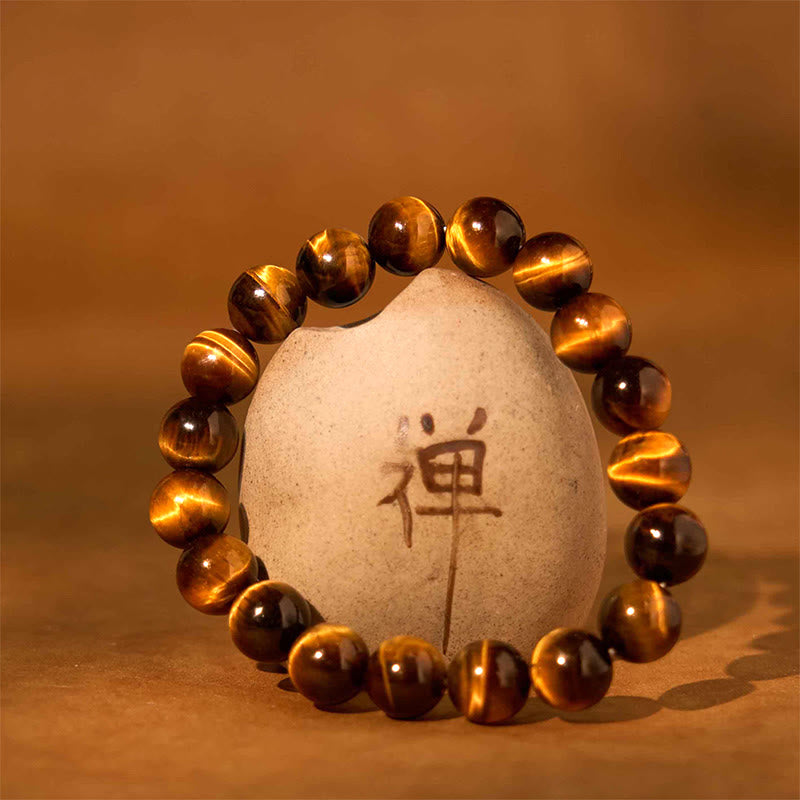 Buddha Stones Verschiedene Tigerauge Vertrauensarmband