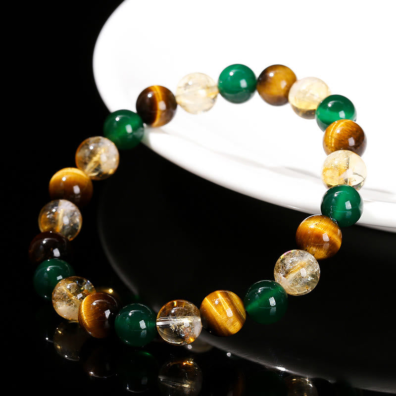 Buddha Stones Verschiedene Tigerauge Vertrauensarmband
