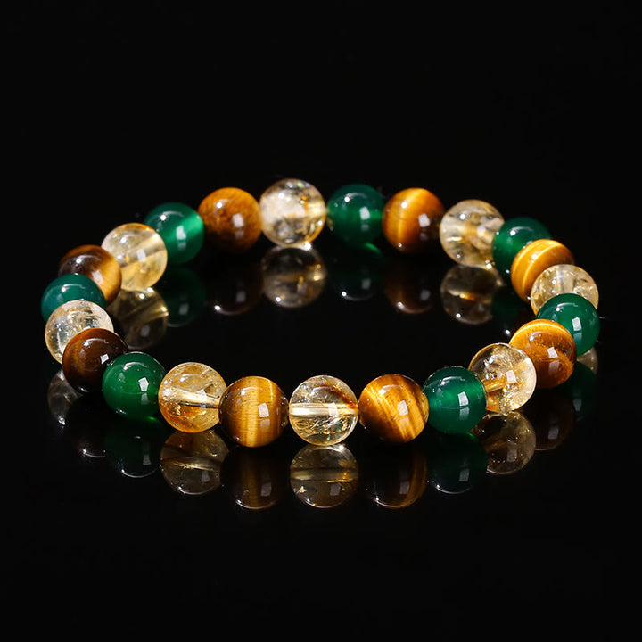 Buddha Stones Verschiedene Tigerauge Vertrauensarmband