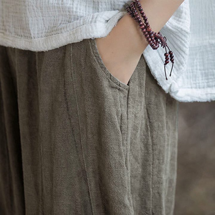 Buddha Stones Retro Batik-Haremshose, lässige Yogahose für Damen mit Taschen - image 20