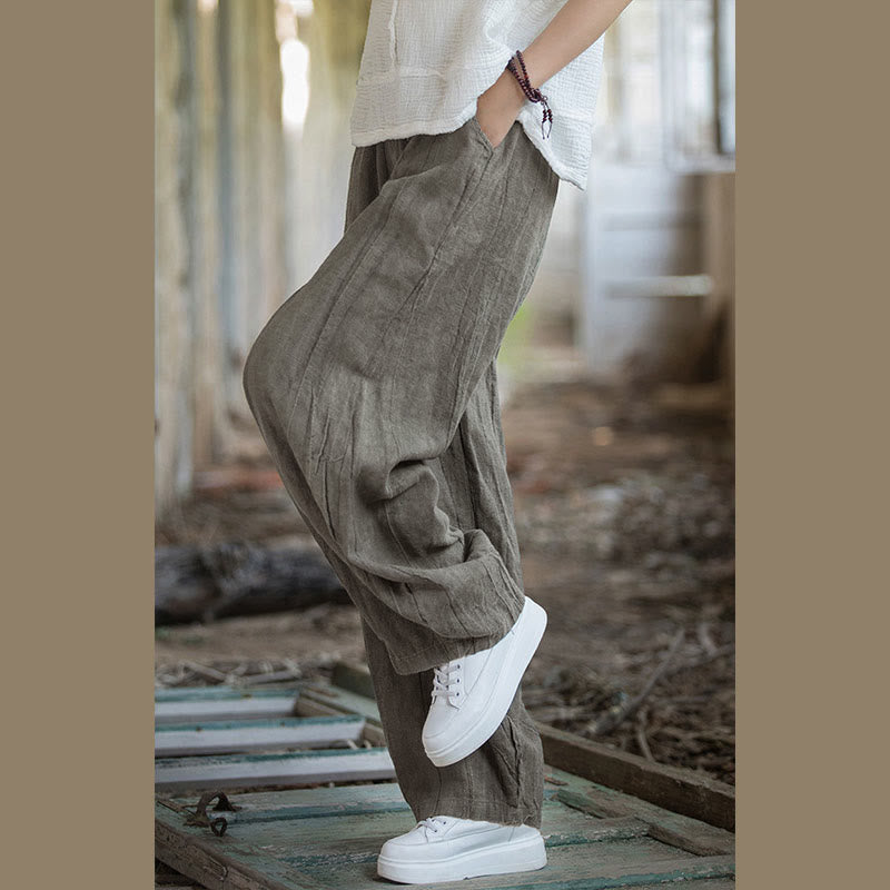 Buddha Stones Retro Batik-Haremshose, lässige Yogahose für Damen mit Taschen - image 19