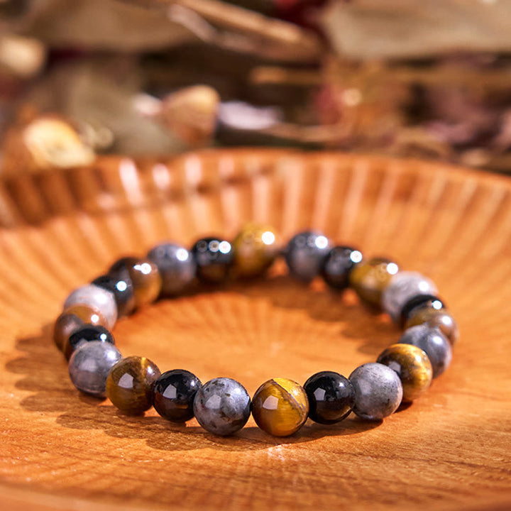 Buddha Stones Verschiedene Tigerauge Vertrauensarmband