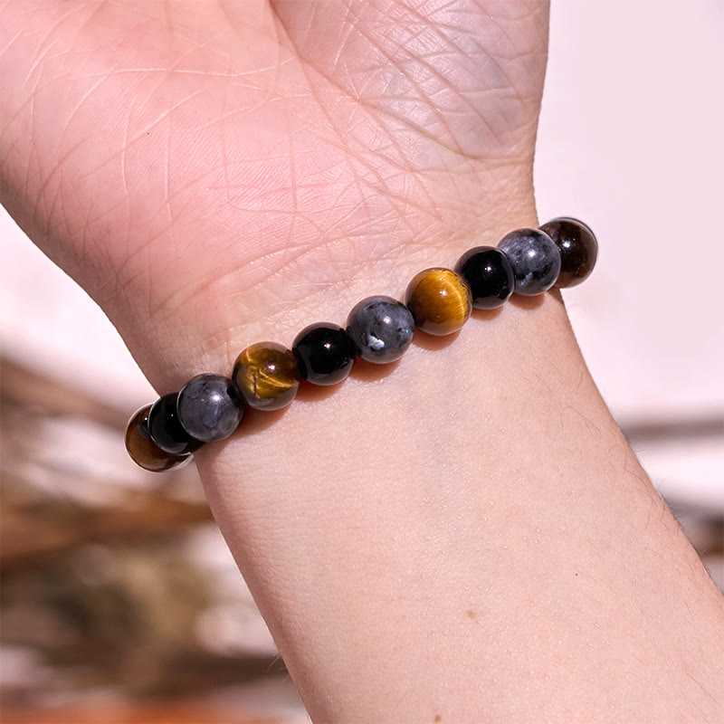 Buddha Stones Verschiedene Tigerauge Vertrauensarmband