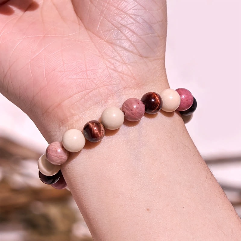 Buddha Stones Verschiedene Tigerauge Vertrauensarmband