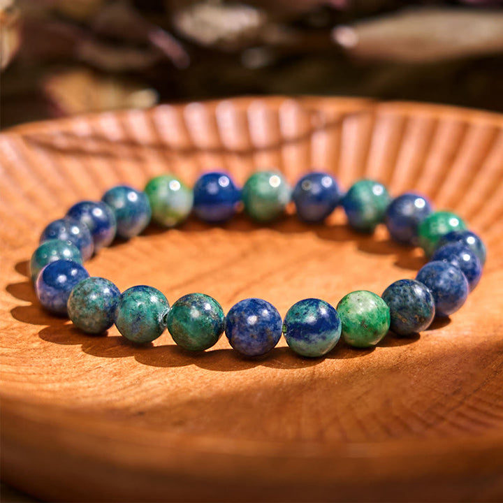 Buddha-Stein, verschiedene Kristalle, Malachit, Lazurit, Lapislazuli, Hemimorphit, Ruhe-Armband - Blaugrüner Lapislazuli (Handgelenkumfang: 14-16 cm) - image 104
