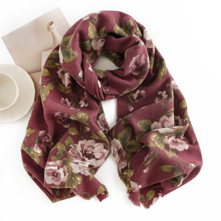 Buddha Stones ​​Tibetischer Schal Garten Rose Herbst Winter Gemütlicher Reiseschal Wickelschal - image 2