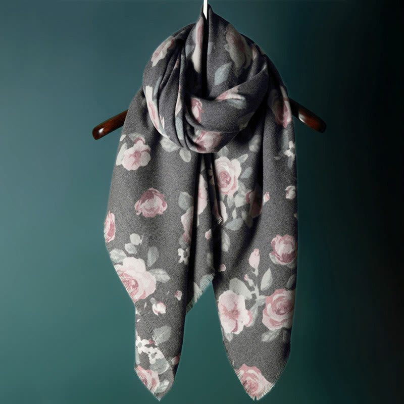 Buddha Stones ​​Tibetischer Schal Garten Rose Herbst Winter Gemütlicher Reiseschal Wickelschal - image 15