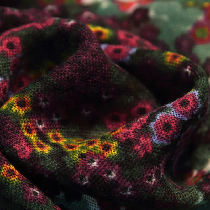 Buddha Stones, tibetischer Vintage-Palast, Ölgemälde, Blumen, Schal, Winter, gemütlicher Reiseschal, Wickeltuch - image 6