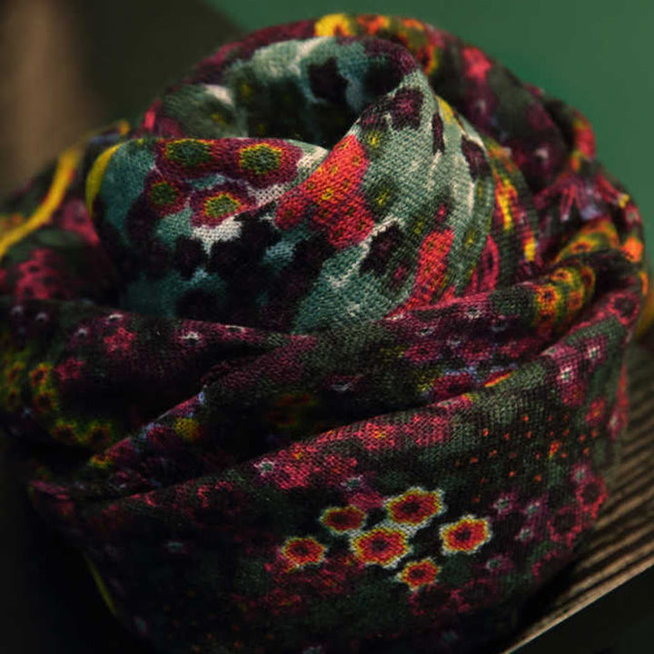 Buddha Stones, tibetischer Vintage-Palast, Ölgemälde, Blumen, Schal, Winter, gemütlicher Reiseschal, Wickeltuch - image 3