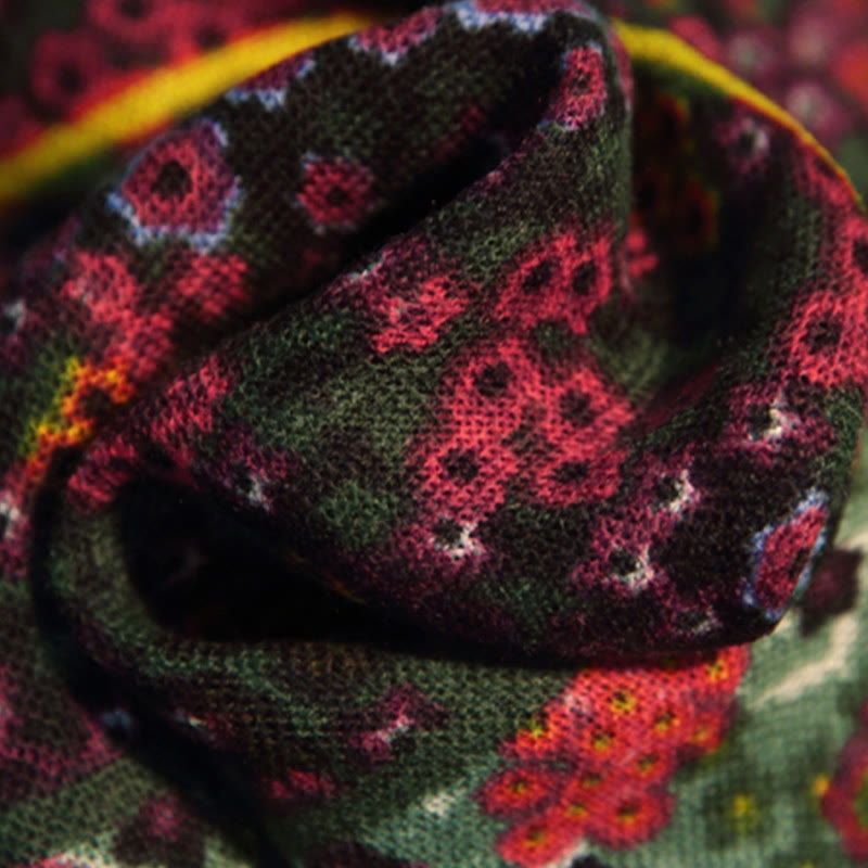 Buddha Stones, tibetischer Vintage-Palast, Ölgemälde, Blumen, Schal, Winter, gemütlicher Reiseschal, Wickeltuch - image 7