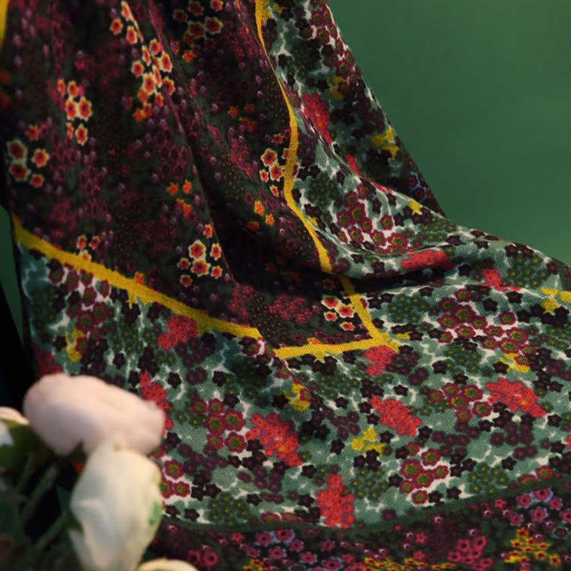 Buddha Stones, tibetischer Vintage-Palast, Ölgemälde, Blumen, Schal, Winter, gemütlicher Reiseschal, Wickeltuch - image 11