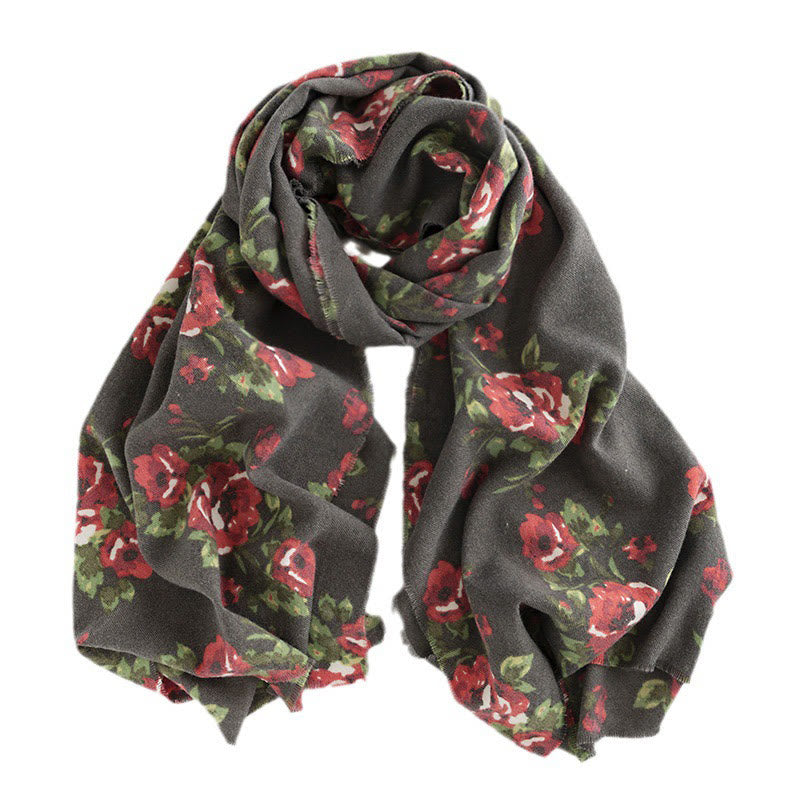 Buddha Stones ​​Tibetische Rose Blume Garten Schal Herbst Winter gemütliche Schal wickeln  - image 21