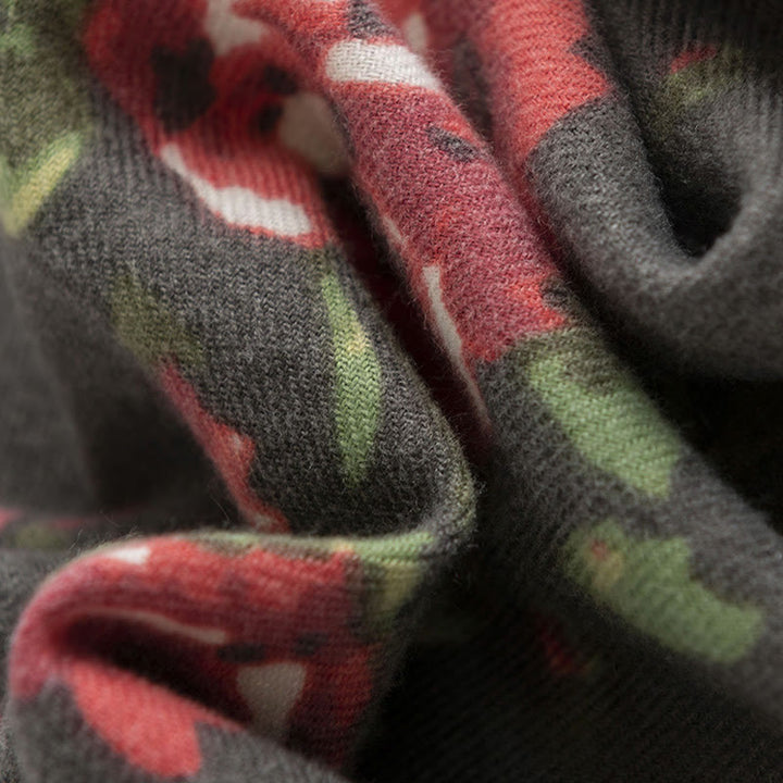 Buddha Stones ​​Tibetische Rose Blume Garten Schal Herbst Winter gemütliche Schal wickeln  - image 14