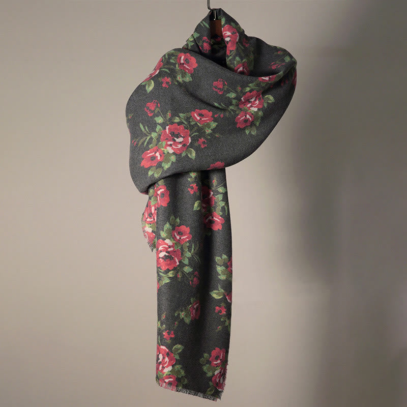 Buddha Stones ​​Tibetische Rose Blume Garten Schal Herbst Winter gemütliche Schal wickeln  - image 6