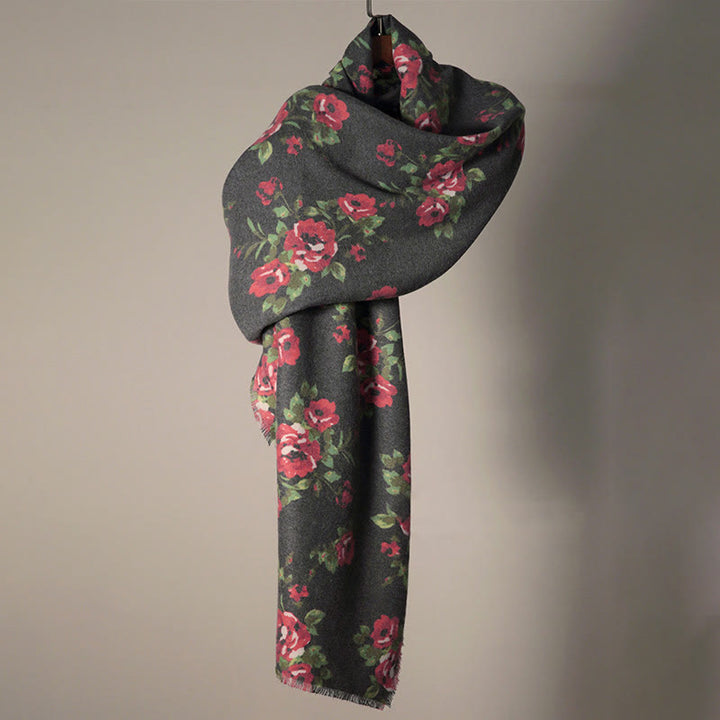 Buddha Stones ​​Tibetische Rose Blume Garten Schal Herbst Winter gemütliche Schal wickeln  - image 6