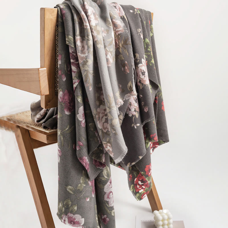 Buddha Stones ​​Tibetische Rose Blume Garten Schal Herbst Winter gemütliche Schal wickeln  - image 23