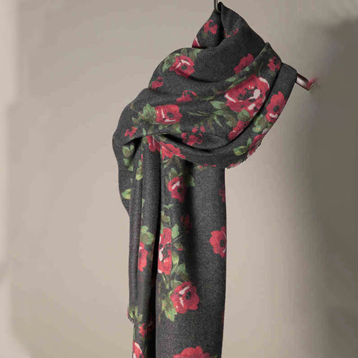 Buddha Stones ​​Tibetische Rose Blume Garten Schal Herbst Winter gemütliche Schal wickeln  - image 7