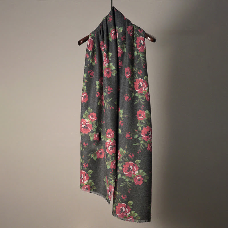 Buddha Stones ​​Tibetische Rose Blume Garten Schal Herbst Winter gemütliche Schal wickeln  - image 5