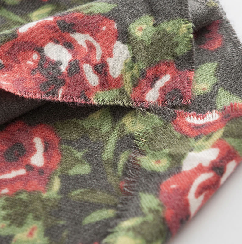 Buddha Stones ​​Tibetische Rose Blume Garten Schal Herbst Winter gemütliche Schal wickeln  - image 19