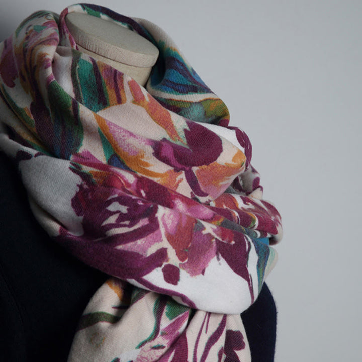 Buddha Stones, tibetischer süßer bunter Blumendruck, Schal, Herbst/Winter, weicher Schal, Wickeltuch - image 6