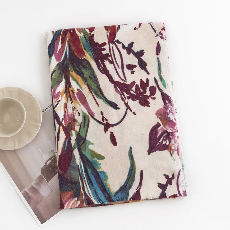 Buddha Stones, tibetischer süßer bunter Blumendruck, Schal, Herbst/Winter, weicher Schal, Wickeltuch - image 1