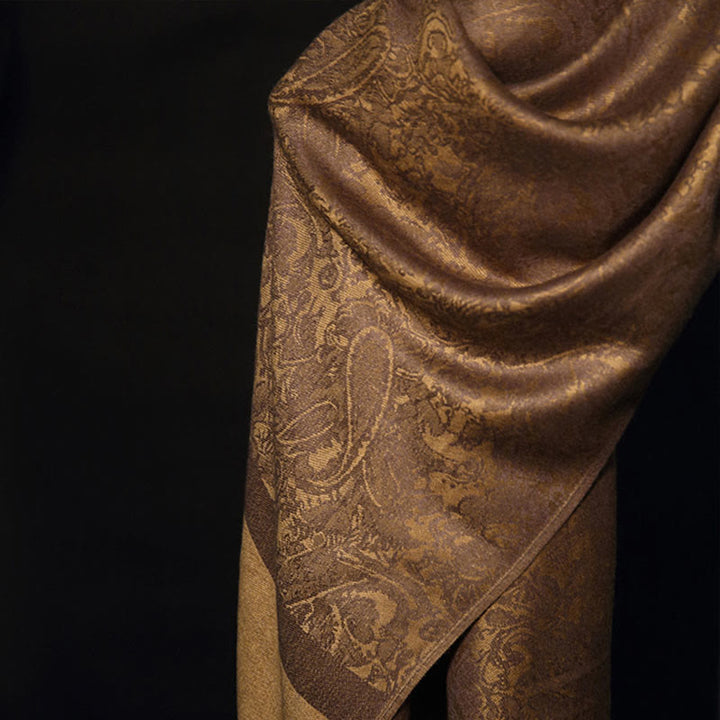 Buddha Stones, tibetischer Cashew-Jacquard-Quasten-Schal, Frühling, Herbst, Winter, warmer, kuscheliger Schal - image 6
