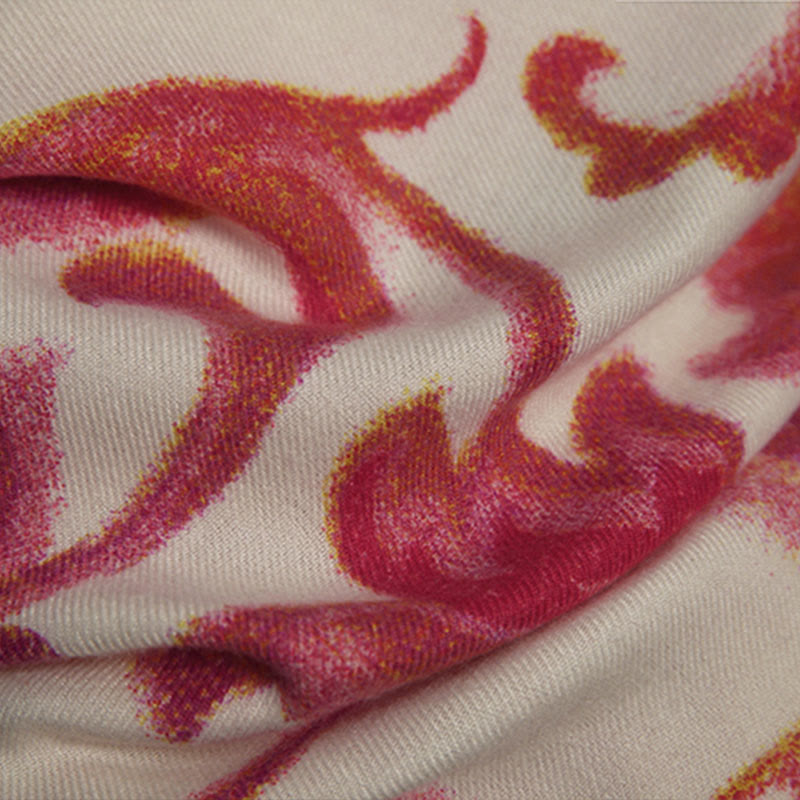 Buddha Stones, tibetischer roter Blumendruck, Schal, Herbst/Winter, weicher, warmer Schal, Wickeltuch - image 10