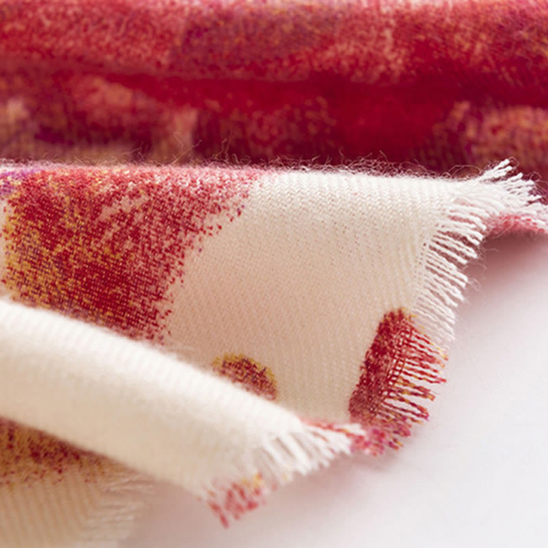 Buddha Stones, tibetischer roter Blumendruck, Schal, Herbst/Winter, weicher, warmer Schal, Wickeltuch - image 16