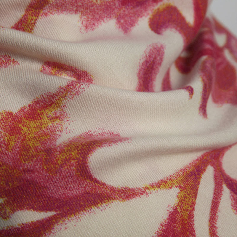 Buddha Stones, tibetischer roter Blumendruck, Schal, Herbst/Winter, weicher, warmer Schal, Wickeltuch - image 11