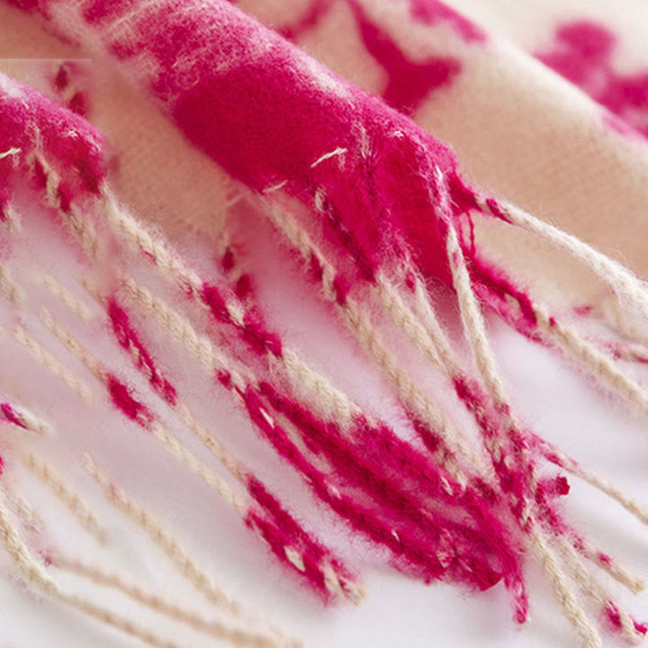 Buddha Stones, tibetische Rose, Blumenzweige, Druck, Quasten, Schal, Herbst/Winter, weicher, warmer Schal - image 10