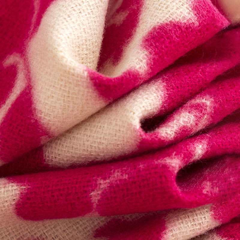 Buddha Stones, tibetische Rose, Blumenzweige, Druck, Quasten, Schal, Herbst/Winter, weicher, warmer Schal - image 6