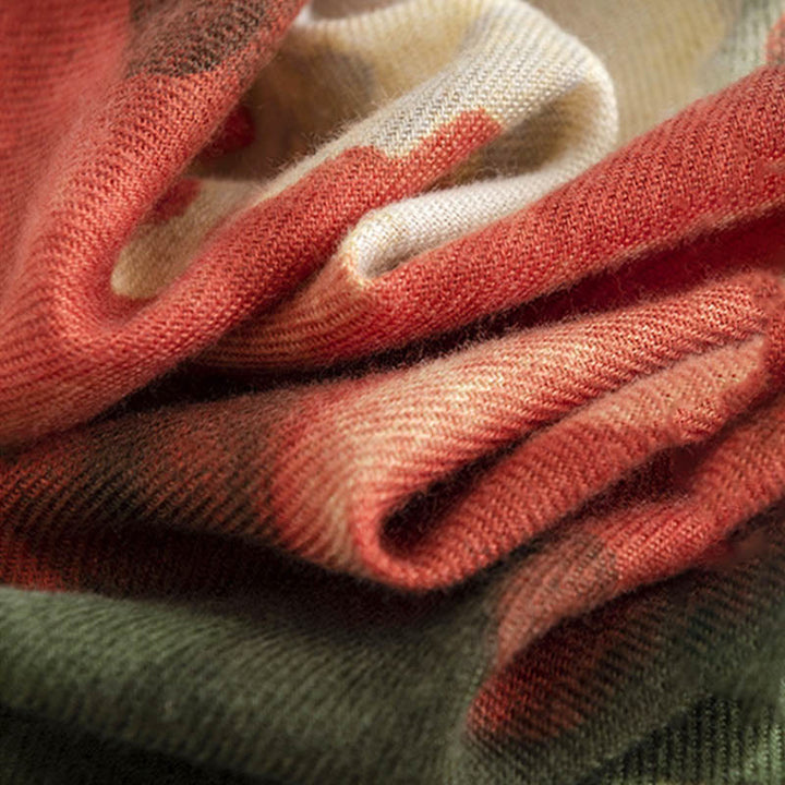 Buddha Stones, tibetisch-chinesisch, Retro-Tuschemalerei, Blumendruck, Schal, Herbst/Winter, gemütlicher warmer Schal, Wickeltuch - image 5