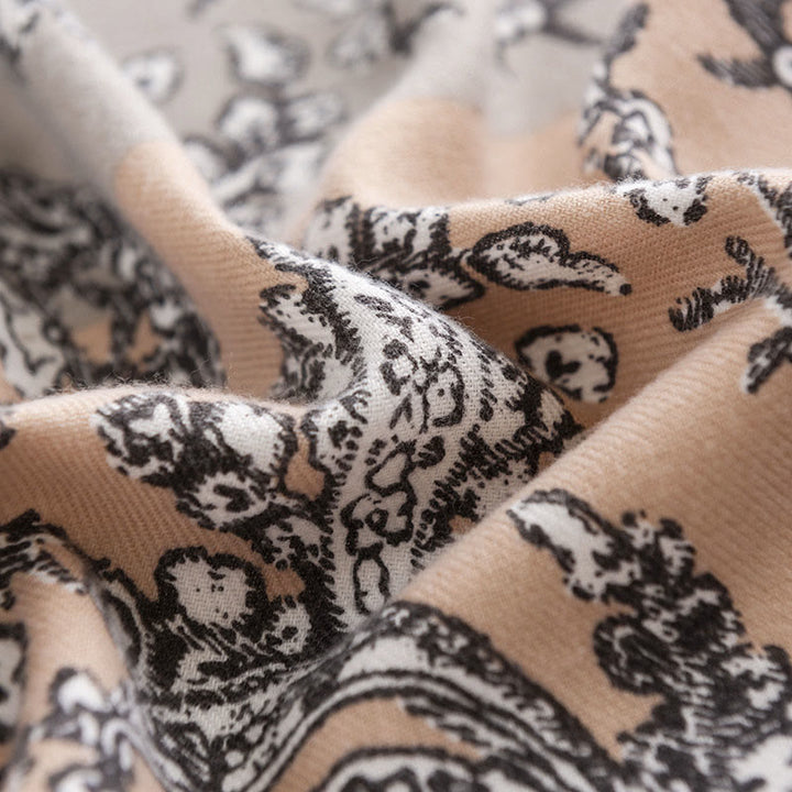 Buddha Stones, tibetischer ethnischer Blumendruck, Schal, Herbst/Winter, weicher, warmer Schal, Wickeltuch - image 5