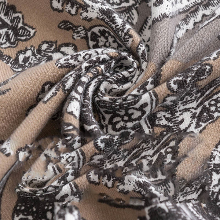 Buddha Stones, tibetischer ethnischer Blumendruck, Schal, Herbst/Winter, weicher, warmer Schal, Wickeltuch - image 4