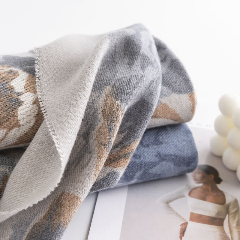 Buddha Stones, tibetischer Schal, ethnischer Retro-Rosendruck, Herbst-Winter, gemütlicher warmer Schal, Wickeltuch - image 10