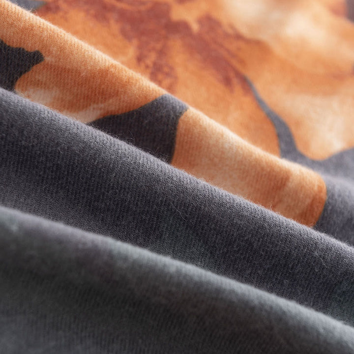 Buddha Stones ​​Tibetischer Schal Künstlerischer Stil Hibiskus Syriacus Print Herbst Winter Gemütlicher warmer Schal Wickelschal - image 4