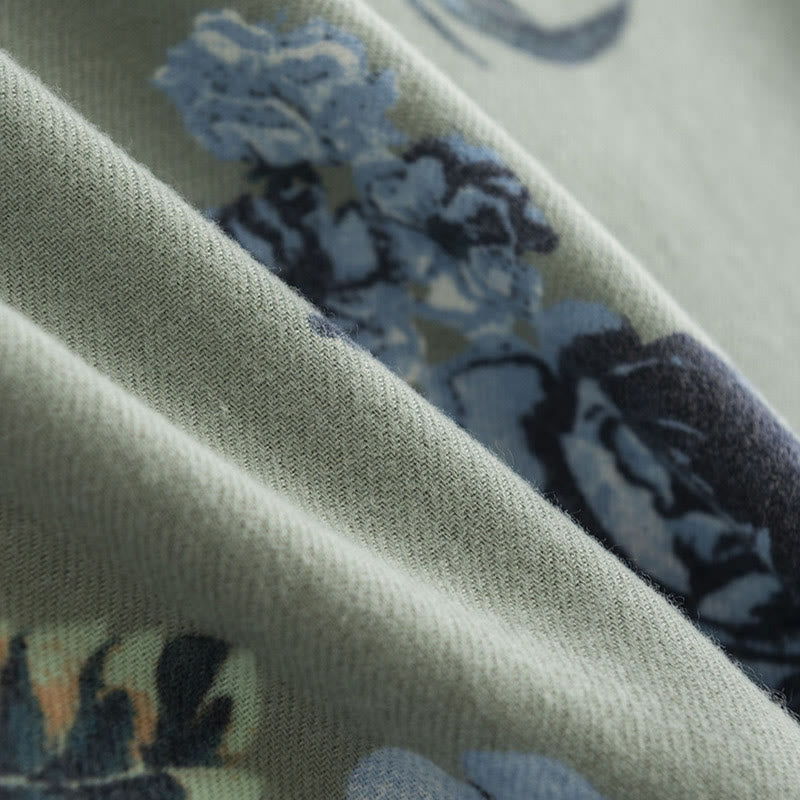 Buddha Stones, tibetischer Schal, Garten-Stil, Rosen-Blumendruck, Herbst/Winter, weicher, warmer Schal - image 6