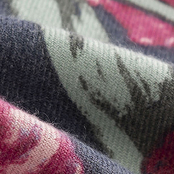 Buddha Stones Tibetischer Schal Eleganter Blumendruck Herbst Winter Weicher warmer Schal Wickelschal - image 11