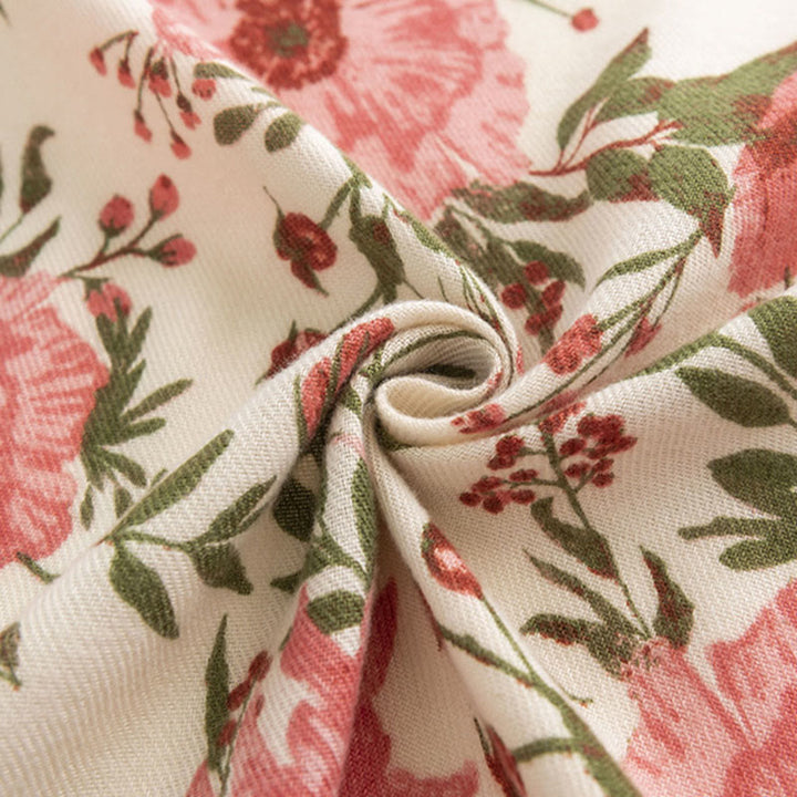 Tibetischer Schal mit Buddha Stones, eleganter, süßer Stil, großer Blumen-/Blatt-Druck, weicher, warmer Schal, Wickeltuch - image 4