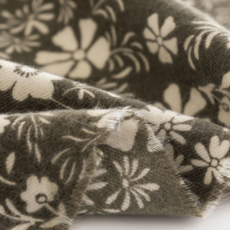 Tibetischer Schal mit Buddha Stones, frischem Gänseblümchen-Druck, weicher, warmer Reiseschal, Wickeltuch für den Herbst und Winter - image 9