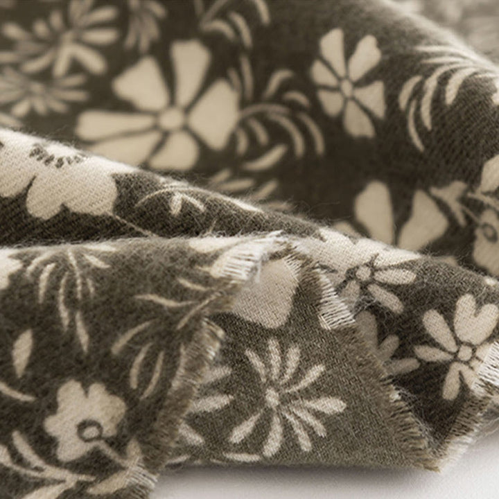 Tibetischer Schal mit Buddha Stones, frischem Gänseblümchen-Druck, weicher, warmer Reiseschal, Wickeltuch für den Herbst und Winter - image 9