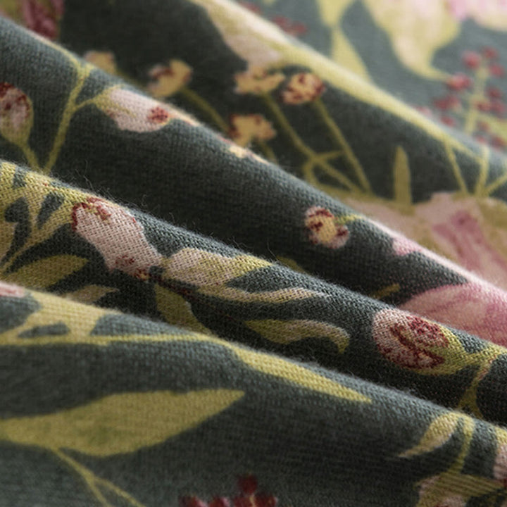 Buddha Stones, tibetischer Schal, blühende Blumen, üppige Blätter, Druck, Herbst/Winter, weicher, warmer Schal, Wickeltuch - image 7