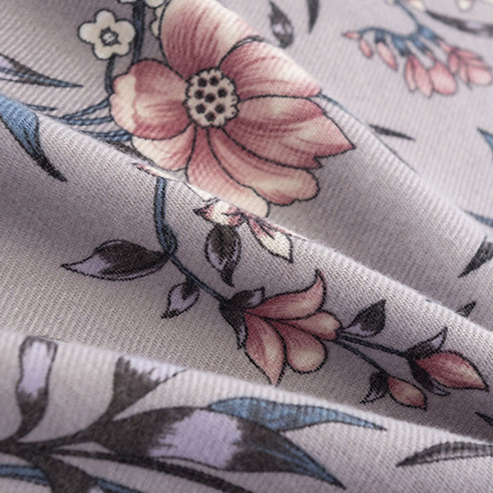 Buddha Stones Tibetischer Schal Retro Blühende Kamelie Japonica Druck Herbst Winter Weicher warmer Schal Wickelschal - image 6