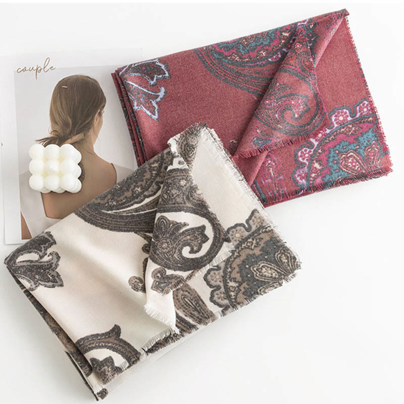 Buddha Stones, tibetischer Paisley-Druck, Schal, Herbst/Winter, weicher, warmer Schal, Wickeltuch - image 2